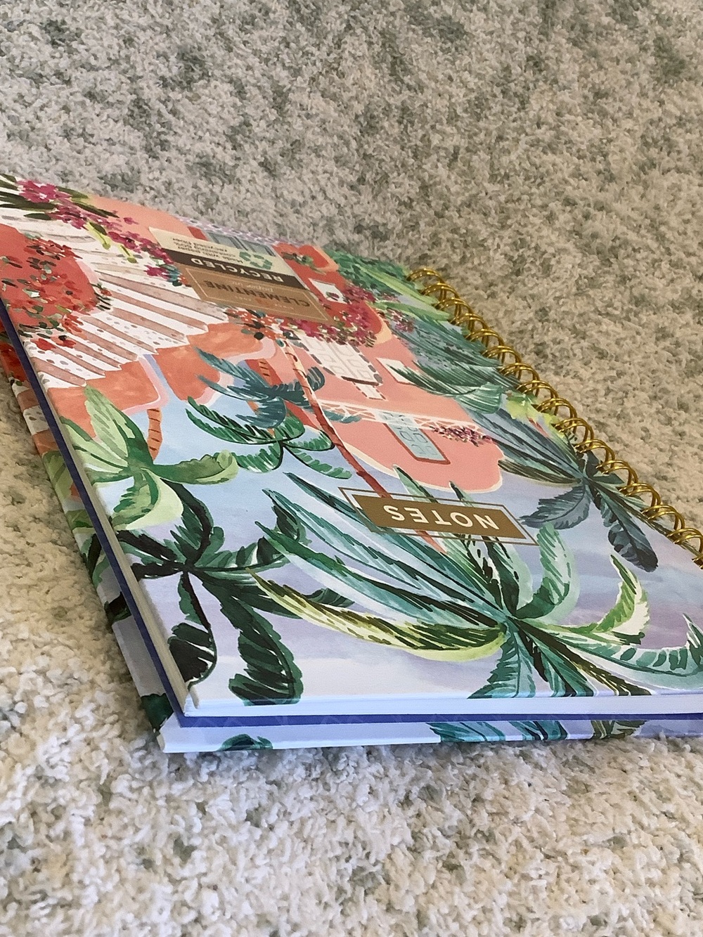 Clementine Tropical Carribean Floral Spiral Notebook Lined Journal NWT ~120pgs - Picture 7 of 16